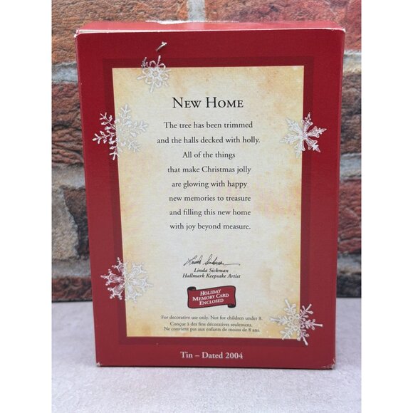 Hallmark Keepsake Ornament New Home 2004 Tin Holiday Decoration With Box - Picture 2 of 6